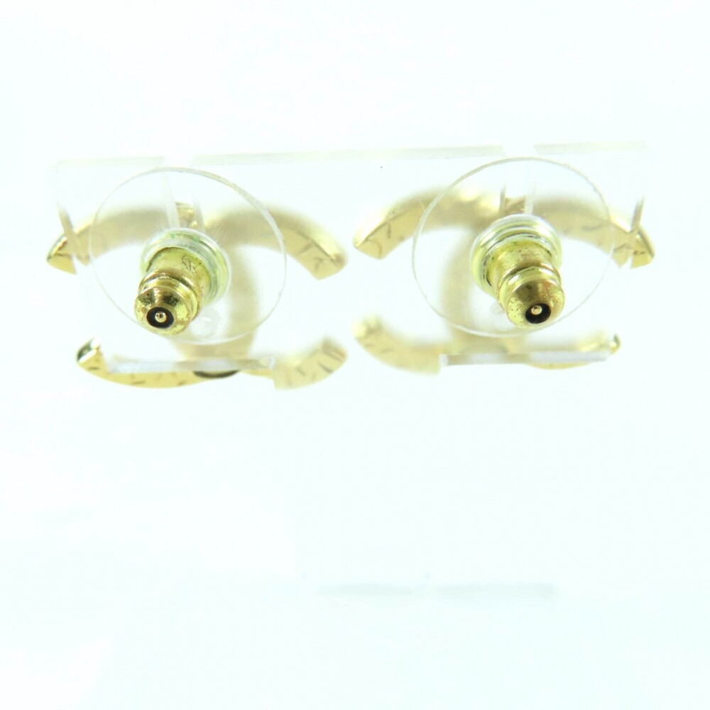 CHANEL Gold Logo Earrings - Picture 4 of 7